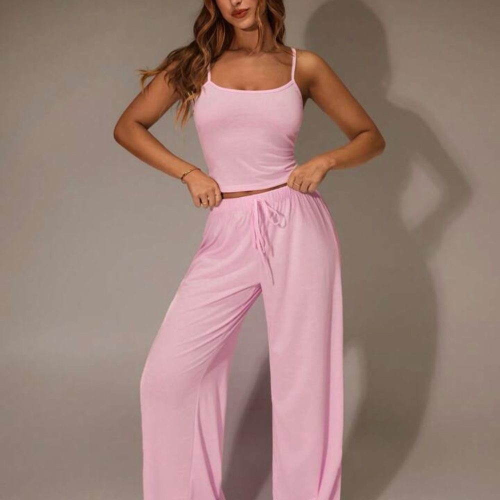 SHEIN Light Pink Pajama Set